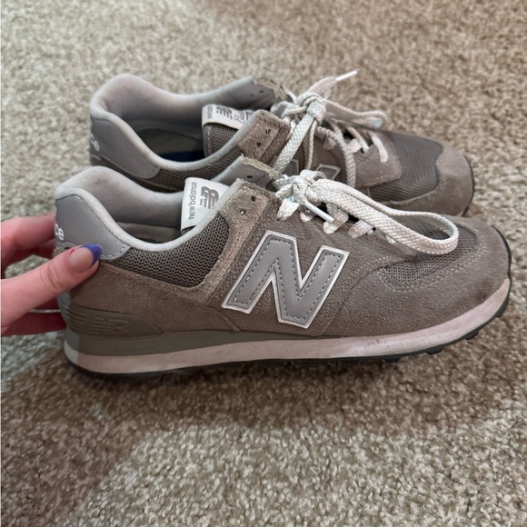 New Balance Taupe and Gray Women's Sneakers - Picture 1 of 5